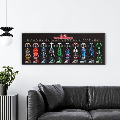 Display Wallboard for Lego F1 Speed Champions Set 66802 (77242–77251) - 10 Race Cars Model Wall Mount Display, Transform Models into Wall Art (Models Not Included) - Premium Black Collector's Mount in Kuwait