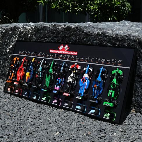 Display Wallboard for Lego F1 Speed Champions Set 66802 (77242–77251) - 10 Race Cars Model Wall Mount Display, Transform Models into Wall Art (Models Not Included) - Premium Black Collector's Mount in Kuwait