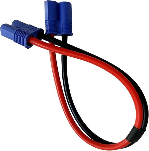 EC8 Male Connector to EC8 Female Connector Extension Cable RC Adapter Plug with 30cm 10awg Silicone Wire for RC Airplane Battery Charger in Saudi Arabia