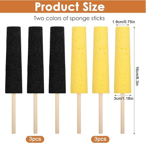 6 قطع من إسفنجات الفخار من شيميرو للطين مع عصا، إسفنجة فخارية قابلة لإعادة الاستخدام بلونين، أدوات التشذيب والتشكيل والتشطيب السيراميكية لملحقات إسفنجة إصلاح نتوءات الطين ونحت الطين in Kuwait