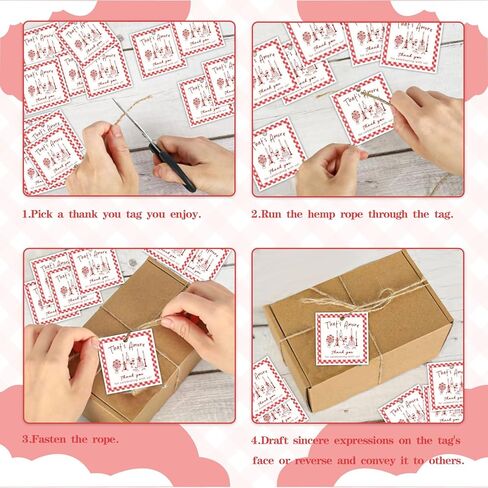 50 قطعة من علامات شكرًا لك ذات طابع إيطالي، ديكورات دش الزفاف بفيونكة من القماش القطني الأحمر، علامات هدايا معكرونة النبيذ للنساء، لوازم تزيين حفلات الزفاف والخطوبة in Kuwait