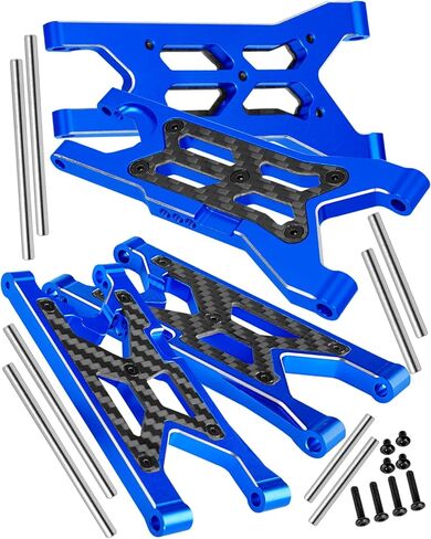 RC Suspension Arms Upgrades Part for 1/10 Senton 3S BLX & Mega 550,Granite 3S BLX & Mega 550,Vorteks 3S BLX,Alloy Aluminium Front Rear A Arms,4pcs,Replace AR330443 AR330516,Red in Saudi Arabia