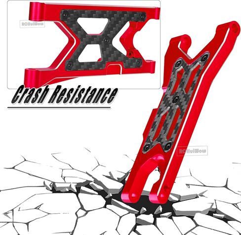 RC Suspension Arms Upgrades Part for 1/10 Senton 3S BLX & Mega 550,Granite 3S BLX & Mega 550,Vorteks 3S BLX,Alloy Aluminium Front Rear A Arms,4pcs,Replace AR330443 AR330516,Red in Saudi Arabia