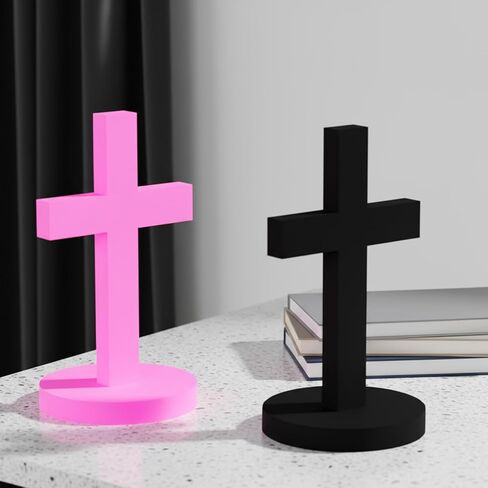 2 Sets Cross Mold Fancy Cross Christmas Ornament Molds for Aroma Beads DIY Hanging Candles Decoration Making Blessed Gifts Home Decor with Base Standing Halloween in Saudi Arabia