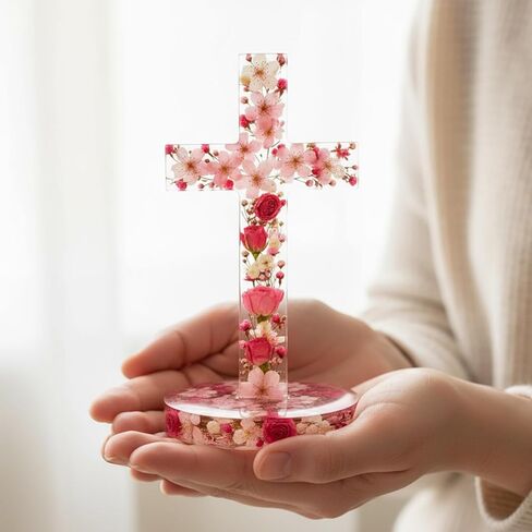 2 Sets Cross Mold Fancy Cross Christmas Ornament Molds for Aroma Beads DIY Hanging Candles Decoration Making Blessed Gifts Home Decor with Base Standing Halloween in Saudi Arabia