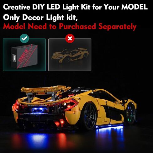 Light Kit Compatible with Lego 42172 McLaren P1 - No Models Only Light, Creative Lighting Set Accessories Compatible with Lego McLaren P1 Set (Upgraded Version) in Saudi Arabia