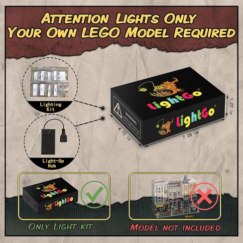 LightGo LED Lighting Kit Designed for Lego 10255 Assembly Square Building Set - Not Include Model (Classic Version) in Kuwait