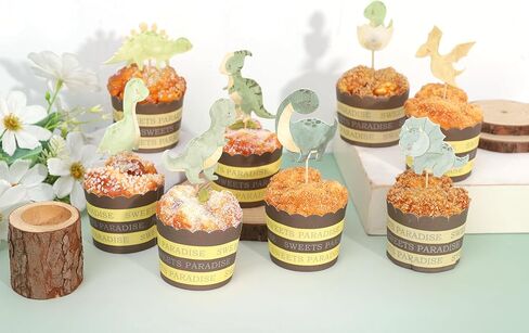 Dinosaur Cupcake Toppers - Dinosaurs Baby Shower Cake Toppers, Dino Theme Birthday Party Decorations, Dinosaur Cake Decoration for Boy, Cake Smash Photo Props in Saudi Arabia