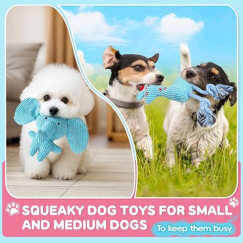 8 Pack Luxury Puppy Toys for Teething Small Dogs, Puppy Chew Toys with Squeaky Dog Toys, Balls and Rope Dog Chew Toys, Dog Toys to Keep Them Busy (Pink, 8-Pack) in Kuwait