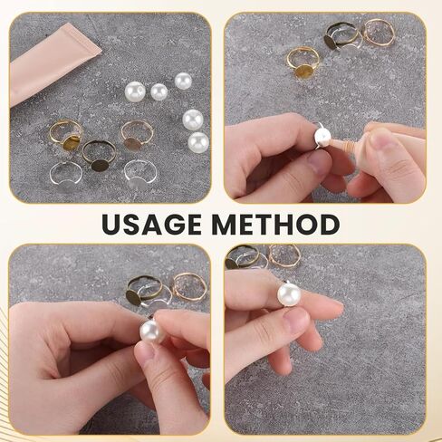 20Pcs Gold Metal Adjustable Blank Rings with 10mm Round Flat Pad Base Finger Ring Trays Components DIY Jewelry Making Kits Accessory in Saudi Arabia