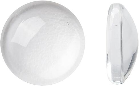 10Pcs Transparent Clear Glass Flat Back Cabochons Pendants Findings Domed Half Round Magnify Cabochons for Photo Pendant Cameo Settings Jewelry Making DIY Projects Crafts Kits 30x7mm in Saudi Arabia