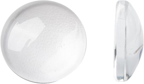 10Pcs Transparent Clear Glass Flat Back Cabochons Pendants Findings Domed Half Round Magnify Cabochons for Photo Pendant Cameo Settings Jewelry Making DIY Projects Crafts Kits 30x7mm in Saudi Arabia