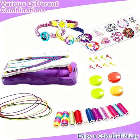 Bracelet Making Kit, Girl Birthday Gift, Arts and Crafts String Making Tool, DIY Weaving Bracelet Making Tool Set in Saudi Arabia