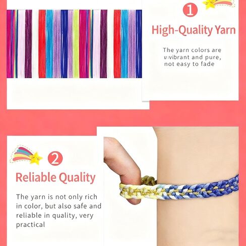 Bracelet Making Kit, Girl Birthday Gift, Arts and Crafts String Making Tool, DIY Weaving Bracelet Making Tool Set in Saudi Arabia