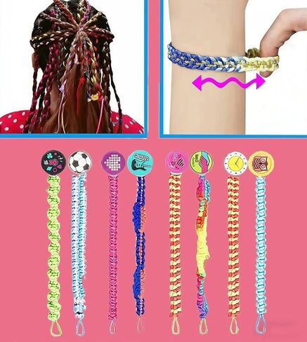 Bracelet Making Kit, Girl Birthday Gift, Arts and Crafts String Making Tool, DIY Weaving Bracelet Making Tool Set in Saudi Arabia