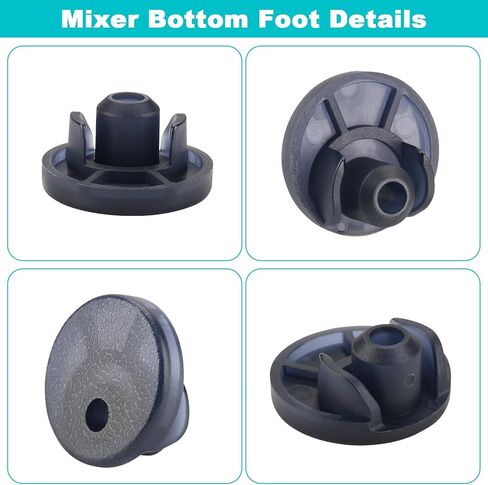 Beautyflier Mixer Bottom Foots for KitchenAid Tilt Head Stand Mixer KSM150 KSM152 KSM154 KSM155 KSM158 KSM160, Sturdy and Durable TPU Replacement Feet Pads for Blender, 6 Pack in Saudi Arabia