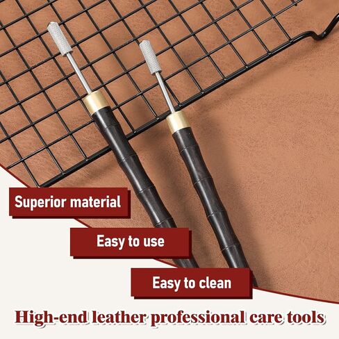 2PCS Leather Edge Paint Dye Tool, Colorful Edges Roller Applicator Pen Leather Edge Tools Oil Printing Tool Double Bearing Configure for Smooth Rolling, Leathers Working Tools for Dyeing Craft Working in Saudi Arabia