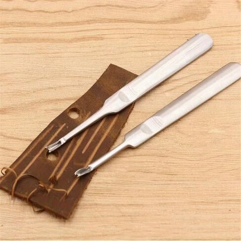 2Pcs/Set Leather Leathercraft Tool Kit Stitching U+V Shaped Groover Skiving Edge Beveler Leather Tool in Saudi Arabia