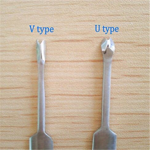 2Pcs/Set Leather Leathercraft Tool Kit Stitching U+V Shaped Groover Skiving Edge Beveler Leather Tool in Saudi Arabia