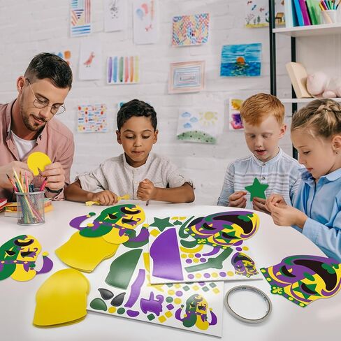 30 Set Mardi Gras Craft Kits Mardi Gras Art and Craft Make Your Own Comedy & Tragedy Faces Mardi Gras Party Decorations for Masquerade Party Favor Carnival Art Project Activities Decoration Supplies in Saudi Arabia