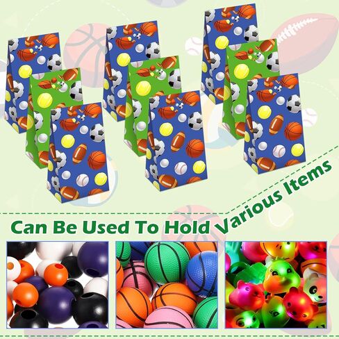 Outus 30 Pcs Sports Goodie Bags Sports Party Favors Soccer Baseball Football Basketball Themed Treat Candy Paper Gift Bags for Birthday Baby Shower Party Supplies Decoration, 9.45 x 5.12 x 3.15 Inches in Saudi Arabia