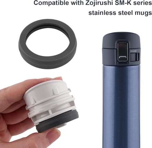 6 قطع بديلة من حشية السدادة متوافقة مع كوب Zojirushi من الفولاذ المقاوم للصدأ 16oz 12oz، أجزاء حلقة من السيليكون مانعة للتسرب لملحقات سلسلة SM-K خالية من BPA in Saudi Arabia