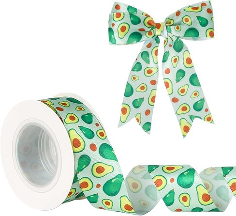Banana Ribbon 5 Yards 1 Inch Yellow Printed Grosgrain Hair Bow Making Cute Food Fruit Ribbon for Gift Wrapping Wreath Floral Ribbons for Crafts Flower Bouquet Sewing DIY Party Decor Birthday Kitchen in Saudi Arabia