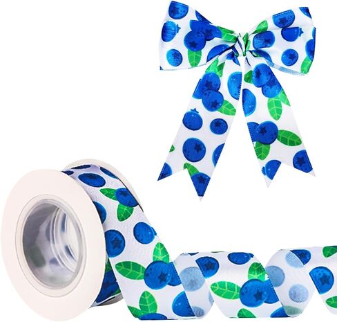 Banana Ribbon 5 Yards 1 Inch Yellow Printed Grosgrain Hair Bow Making Cute Food Fruit Ribbon for Gift Wrapping Wreath Floral Ribbons for Crafts Flower Bouquet Sewing DIY Party Decor Birthday Kitchen in Saudi Arabia