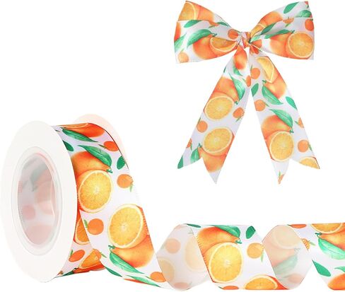Banana Ribbon 5 Yards 1 Inch Yellow Printed Grosgrain Hair Bow Making Cute Food Fruit Ribbon for Gift Wrapping Wreath Floral Ribbons for Crafts Flower Bouquet Sewing DIY Party Decor Birthday Kitchen in Saudi Arabia
