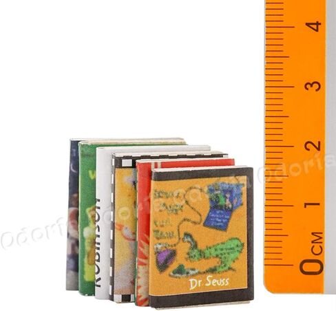 Odoria 1/12 Miniature Books 6Pcs Dollhouse Decoration Accessories in Saudi Arabia