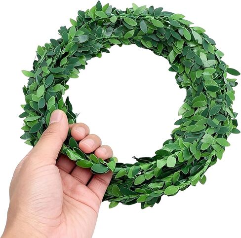 إكليل أوراق شجر صغير بطول 24.6 قدم، ديكور صغير لبيت الدمى مصنوع يدويًا من البلاستيك، مثالي لبيوت الدمى بمقياس 1:6، وحفلات الزفاف الخيالية وإكسسوارات الحديقة المصغرة in Kuwait