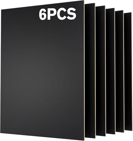 6 Pack Pre-Painted Colored Plywood Sheets, 11.7" x 8.27" x 1/8 (3mm) Thin Basswood Sheets Ideal for Laser Cutting, Engraving, DIY Crafts & Model Making (White) in Kuwait