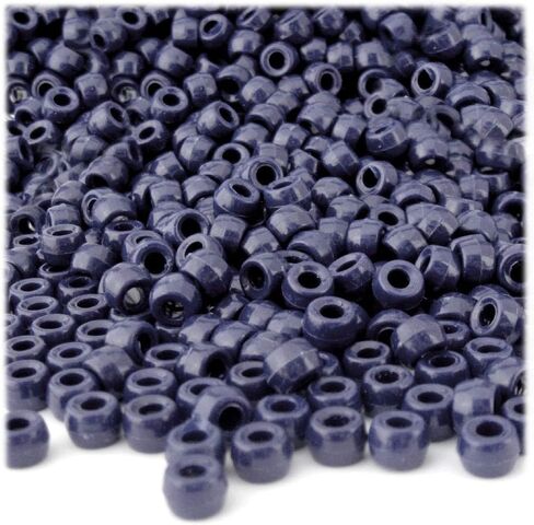 The Crafts Outlet 100pc Plastic Round Opaque Pony Beads 9x6mm Lavender Purple Beads in Saudi Arabia