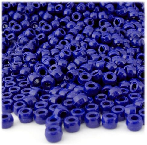 The Crafts Outlet 100pc Plastic Round Opaque Pony Beads 9x6mm Lavender Purple Beads in Saudi Arabia