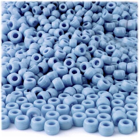 The Crafts Outlet 100pc Plastic Round Opaque Pony Beads 9x6mm Lavender Purple Beads in Saudi Arabia