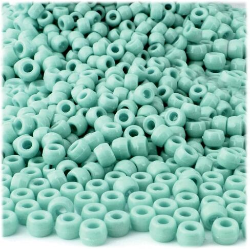 The Crafts Outlet 100pc Plastic Round Opaque Pony Beads 9x6mm Lavender Purple Beads in Saudi Arabia