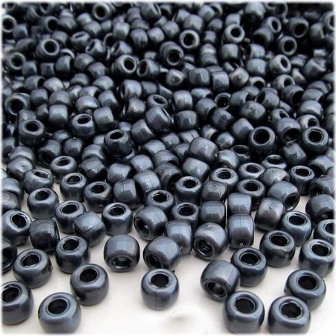 The Crafts Outlet 100pc Plastic Round Opaque Pony Beads 9x6mm Lavender Purple Beads in Saudi Arabia