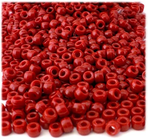 The Crafts Outlet 100pc Plastic Round Opaque Pony Beads 9x6mm Lavender Purple Beads in Saudi Arabia