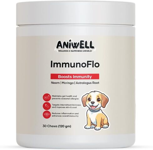 ImmunoFlo: حل طبيعي لعصر جديد للحساسية والمناعة، مدعم بجذور القتاد وبذور الكتان C3 - يعزز تخفيف الحساسية الموسمية، وصحة الأمعاء والجهاز الهضمي - مضغ ناعم in Kuwait