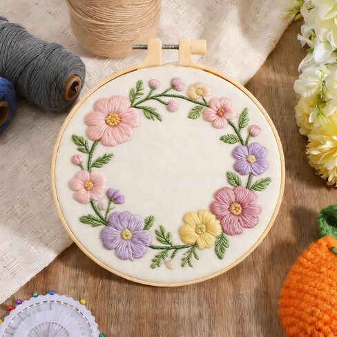 9 PCS Embroidery Cloth Fabric, Pre-Cut Fabric 3 Sizes 5.9 to 11.8 Inch White Cotton Fabrics Cloth Squares for Embroiderys Garment Craft in Saudi Arabia