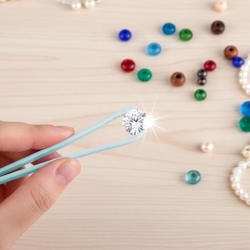 ملاقط بلاستيكية من TIESOME 12 قطعة، ملاقط منحنية طويلة 4.5 بوصة للأطفال DIY صناعة المجوهرات لتزيين الخبز، والحرف اليدوية، وملصقات للاستعمال مرة واحدة (أزرق) in Kuwait