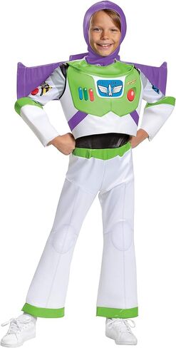 Disguise Disney Pixar Buzz Lightyear Toy Story 4 Deluxe Boys' Costume, White, X-Small (3T-4T) in Saudi Arabia