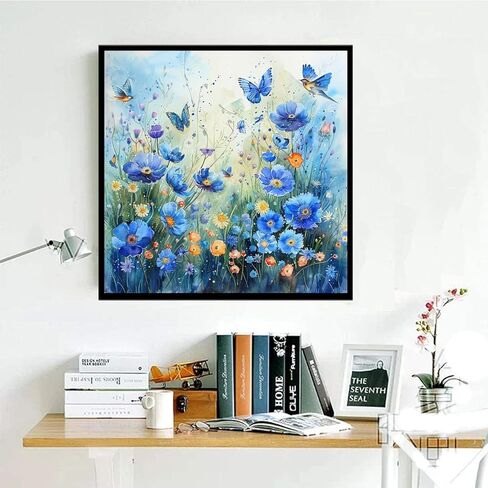 Hlison Paint by Numbers Kit for Adults, Flowers Adults Paint by Number Kits with Complete Sets, DIY Acrylic Paint by Number for Great Decor& Gift - 16x16 Inch in Kuwait