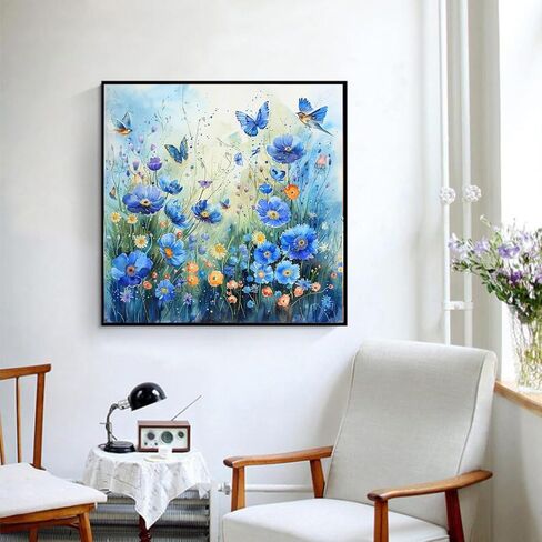 Hlison Paint by Numbers Kit for Adults, Flowers Adults Paint by Number Kits with Complete Sets, DIY Acrylic Paint by Number for Great Decor& Gift - 16x16 Inch in Kuwait