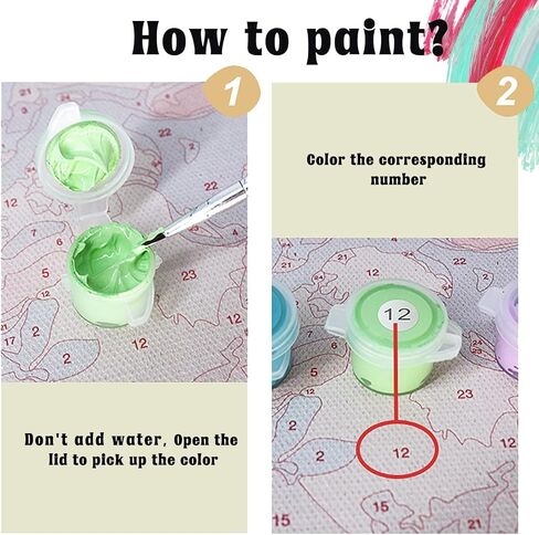 Hlison Paint by Numbers Kit for Adults, Flowers Adults Paint by Number Kits with Complete Sets, DIY Acrylic Paint by Number for Great Decor& Gift - 16x16 Inch in Kuwait