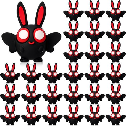 50 قطعة من تماثيل العثة الصغيرة من Chunful، تماثيل رجل العثة الصغيرة، تمثال العثمان الصغير لCryptids Gag هدية عيد الفصح، إخفاء والبحث عن الدعائم لتزيين حديقة الكعك، هدايا حفلات أعياد الميلاد (لطيف، أسود) in Kuwait