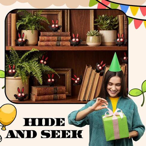 50 قطعة من تماثيل العثة الصغيرة من Chunful، تماثيل رجل العثة الصغيرة، تمثال العثمان الصغير لCryptids Gag هدية عيد الفصح، إخفاء والبحث عن الدعائم لتزيين حديقة الكعك، هدايا حفلات أعياد الميلاد (لطيف، أسود) in Kuwait