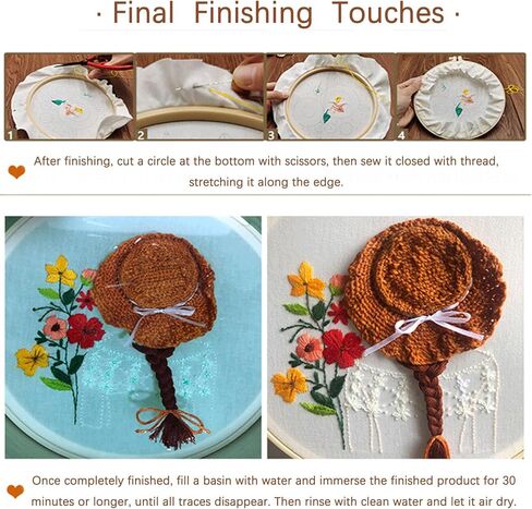 ARTopet Embroidery Kit for Beginners Cross Stitch Kits Needlepoint Set Easter Bunny Eggs Patterns Embroidery Thread Kit for Craft Lover Hand Stitch with Threads 5.9in Hoop Fabric-Bunny04 in Saudi Arabia