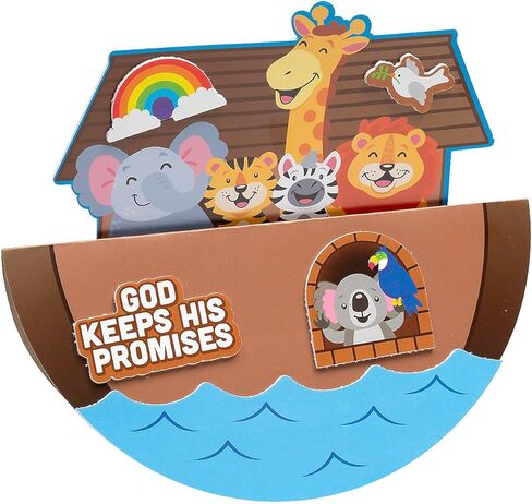 Fun Express 10" x 7 3/4" Noah’s Ark Rocking Paper Plate Craft Kit - Makes 12 in Saudi Arabia