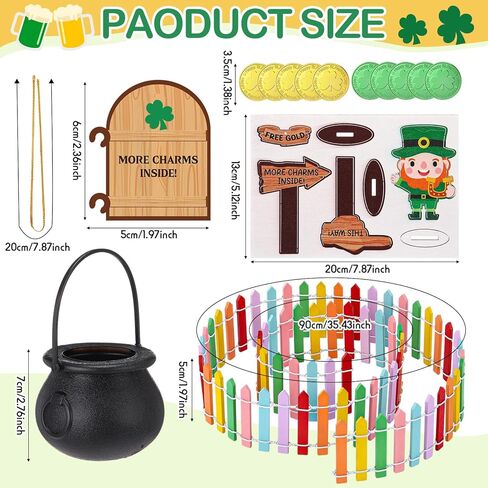 Amyhill St. Patrick's Day Leprechaun Trap Maze Craft Kit لصنع فخ للقبض على الجني لتزيين حفلات عيد القديس باتريك، ألعاب الحفلات الأيرلندية، هدايا أنشطة الفصول الدراسية in Kuwait